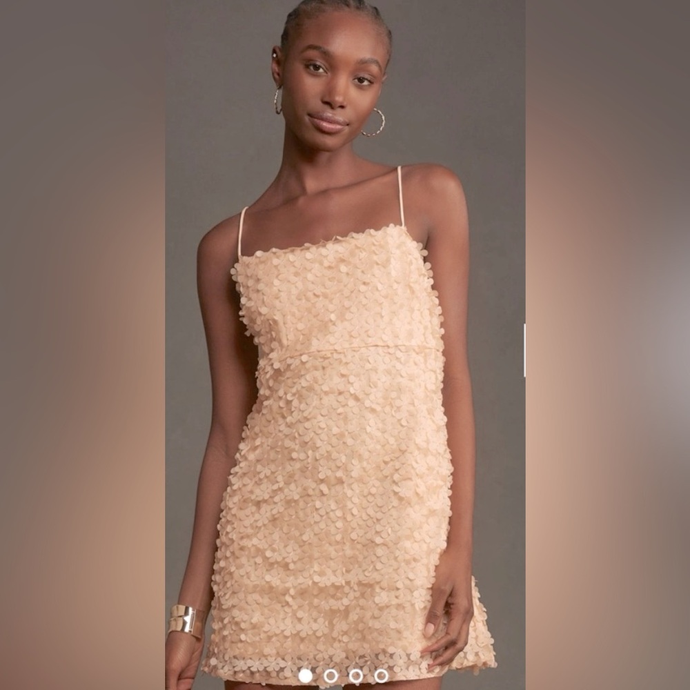 Anthropologie 3D Floral Embellished Mini Dress - NWT
